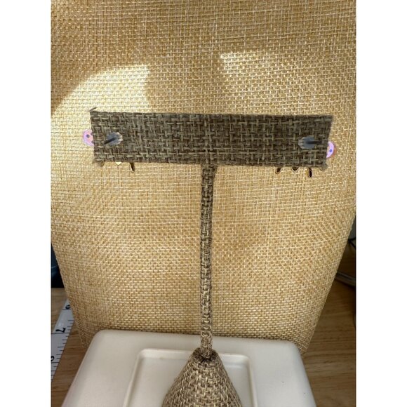 Betsey Johnson Bumble Bee Stud Earrings With Pink & Blue Polka Dot Wings - Picture 7 of 11